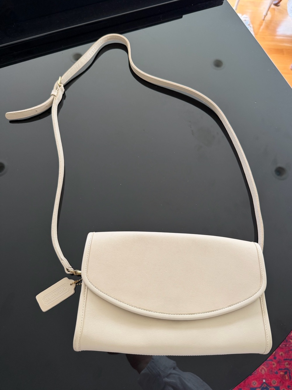 Coach Cream Leather Crossbody Bag
